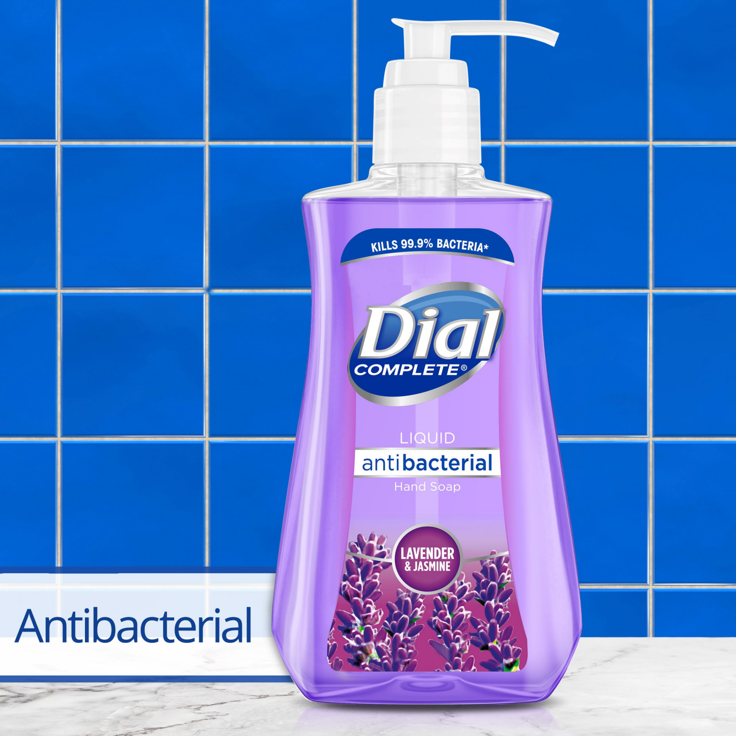 slide 5 of 5, Dial Antibacterial Defense Lavender & Jasmine Scent Hand Soap + Aloe 11 fl oz, 11 fl oz