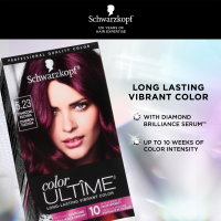 slide 16 of 17, Schwarzkopf Color Ultime Hair Color, 5.23 Charcoal Fuchsia, 1 Application - Permanent Hair Dye for Vivid Color Intensity and Fade-Resistant Shine up to 10 Weeks, 5.70 fl oz