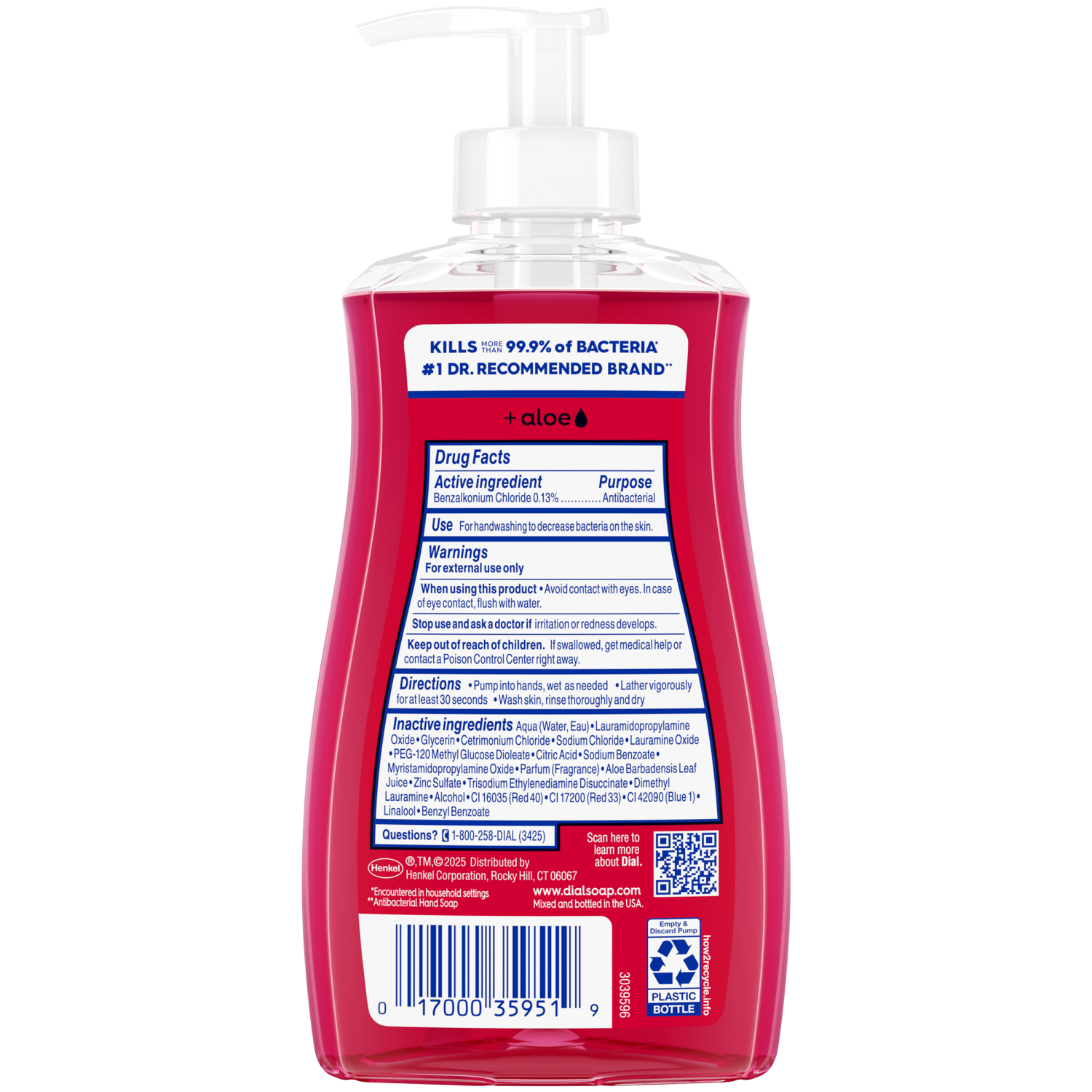 slide 2 of 2, Dial Antibacterial Frosted Cranberry & Pine Scent Hand Soap 11 fl oz, 11 fl oz