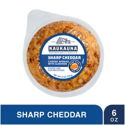 Kaukauna Cheese Spread, With Almonds, Sharp Cheddar - 6 oz