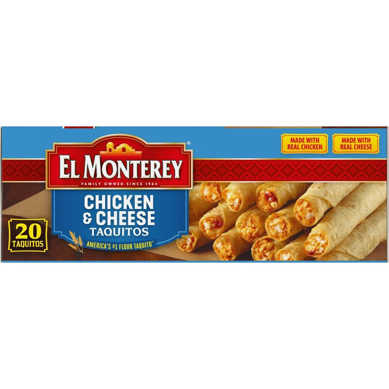 slide 3 of 5, El Monterey Frozen Chicken and Cheese Taquitos - 20oz/20ct, 20 ct; 20 oz