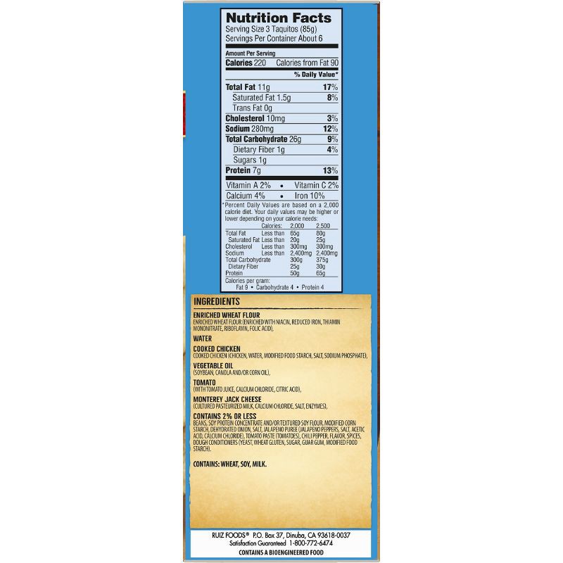 slide 3 of 7, El Monterey Frozen Chicken and Cheese Taquitos - 20oz/20ct, 20 ct; 20 oz