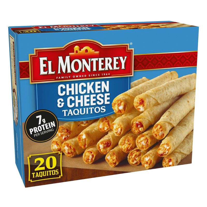 slide 5 of 5, El Monterey Frozen Chicken and Cheese Taquitos - 20oz/20ct, 20 ct; 20 oz