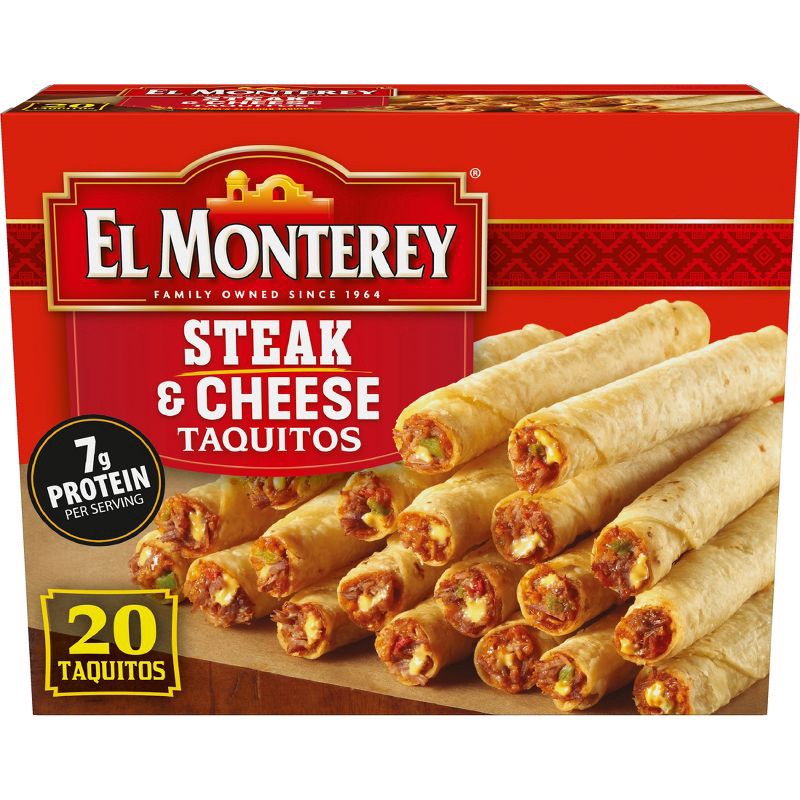 slide 12 of 13, El Monterey Frozen Steak and Cheese Taquitos - 20oz/20ct, 20 ct; 20 oz