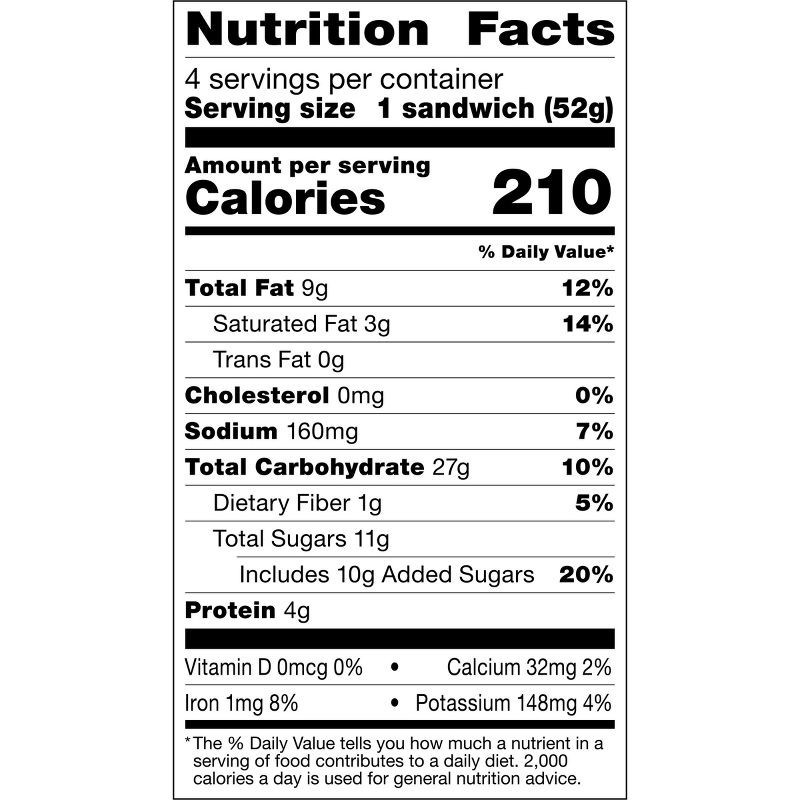 slide 6 of 10, Smucker's Uncrustables Chocolate Flavored Hazelnut Spread Frozen Sandwich - 7.2oz/4ct, 4 ct; 7.2 oz