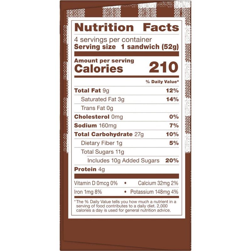 slide 6 of 10, Smucker's Uncrustables Chocolate Flavored Hazelnut Spread Frozen Sandwich - 7.2oz/4ct, 4 ct; 7.2 oz