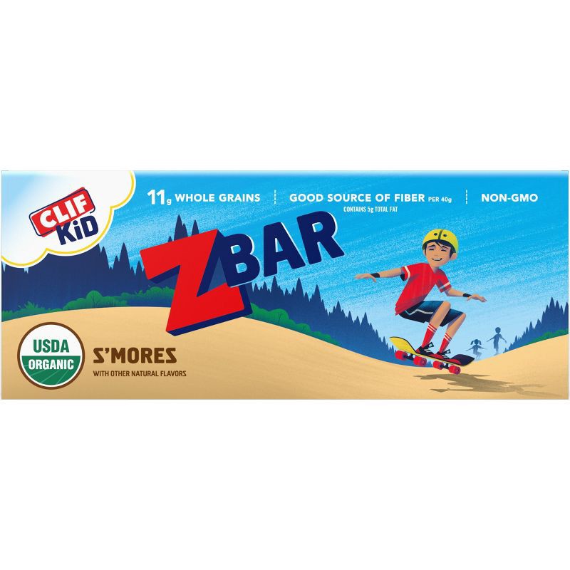 slide 8 of 12, CLIF Kid ZBAR Organic S'Mores Snack Bars - 15.24oz/12ct, 15.24 oz, 12 ct