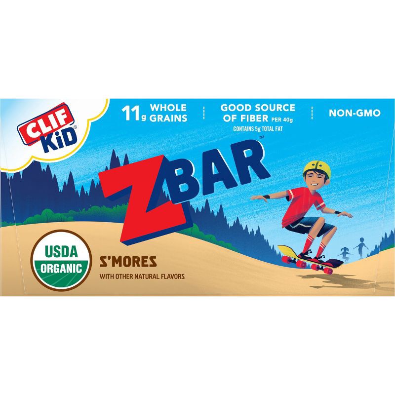 slide 10 of 12, CLIF Kid ZBAR Organic S'Mores Snack Bars - 15.24oz/12ct, 15.24 oz, 12 ct