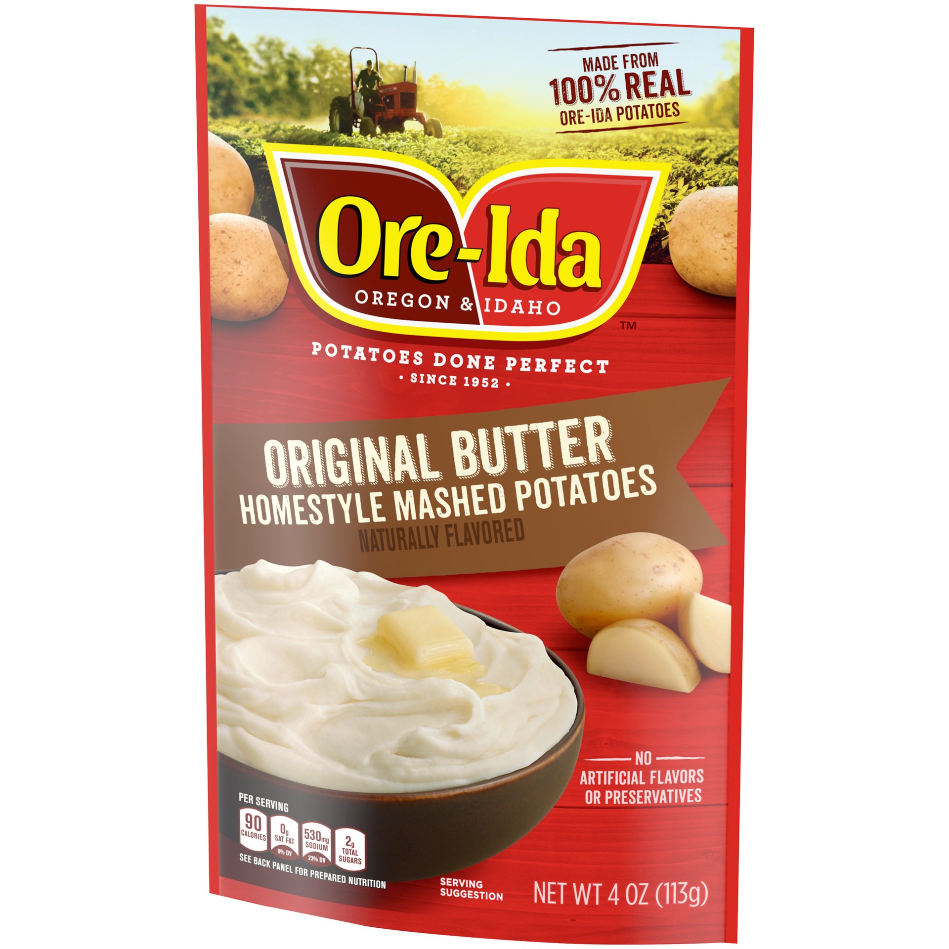 slide 3 of 5, Ore-Ida Original Butter Homestyle Mashed Potatoes Side Dish Pouch, 4 oz