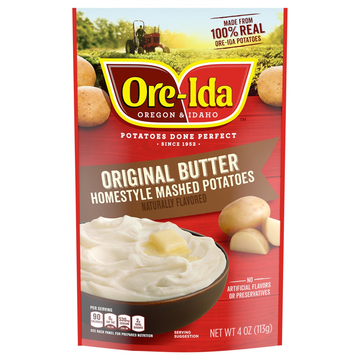 slide 14 of 14, Ore-Ida Original Butter Homestyle Mashed Potatoes Side Dish, 4 oz Pouch, 4 oz