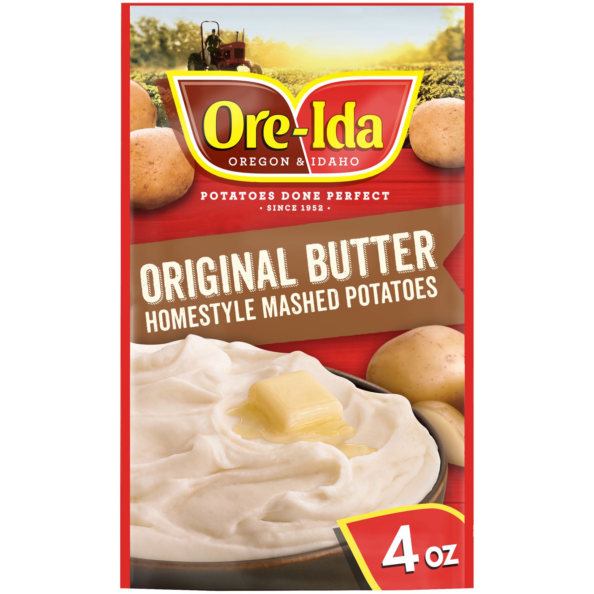 slide 1 of 5, Ore-Ida Original Butter Homestyle Mashed Potatoes Side Dish Pouch, 4 oz