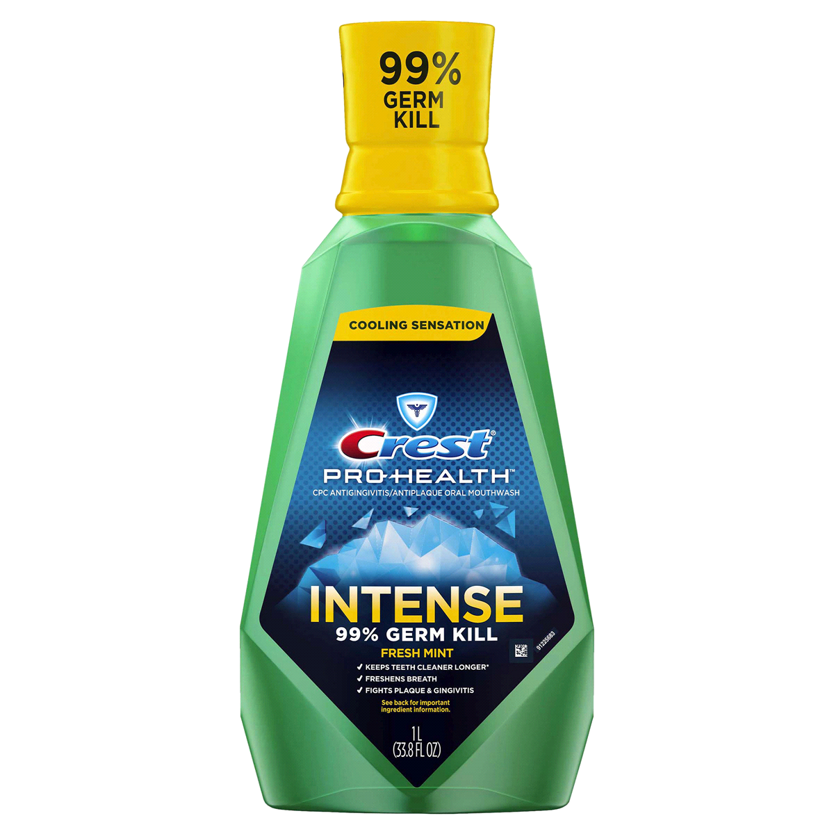 slide 2 of 9, Crest Pro-Health Intense Fresh Mint Mouthwash, 33.8 fl oz