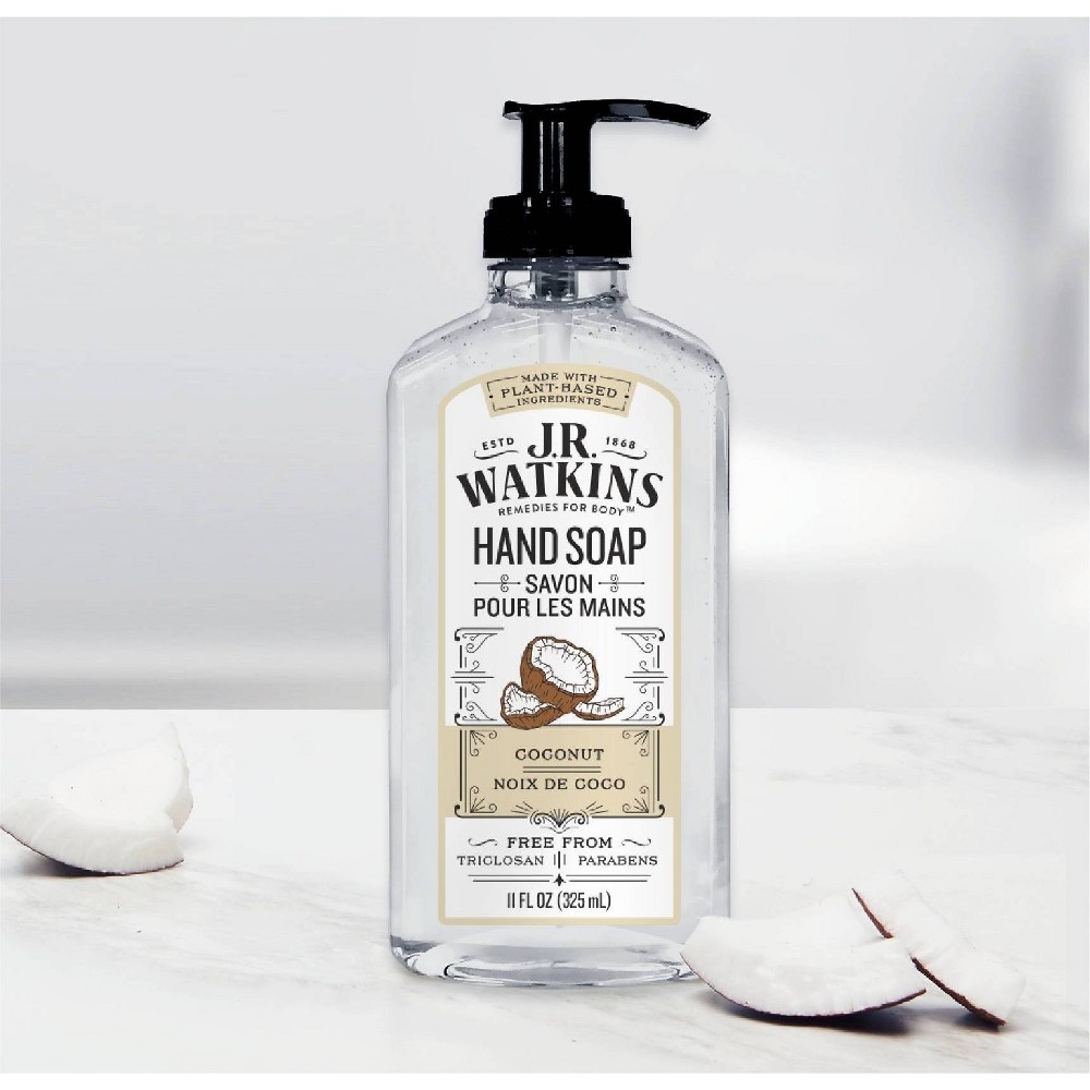 slide 2 of 3, J.R. Watkins Coconut Liquid Hand Soap, 11 oz