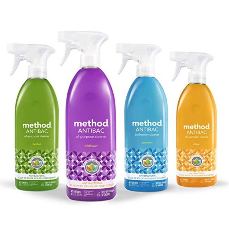 slide 3 of 5, Method Cleaning Products Antibacterial Cleaner Wildflower Spray Bottle 28 fl oz, 28 fl oz