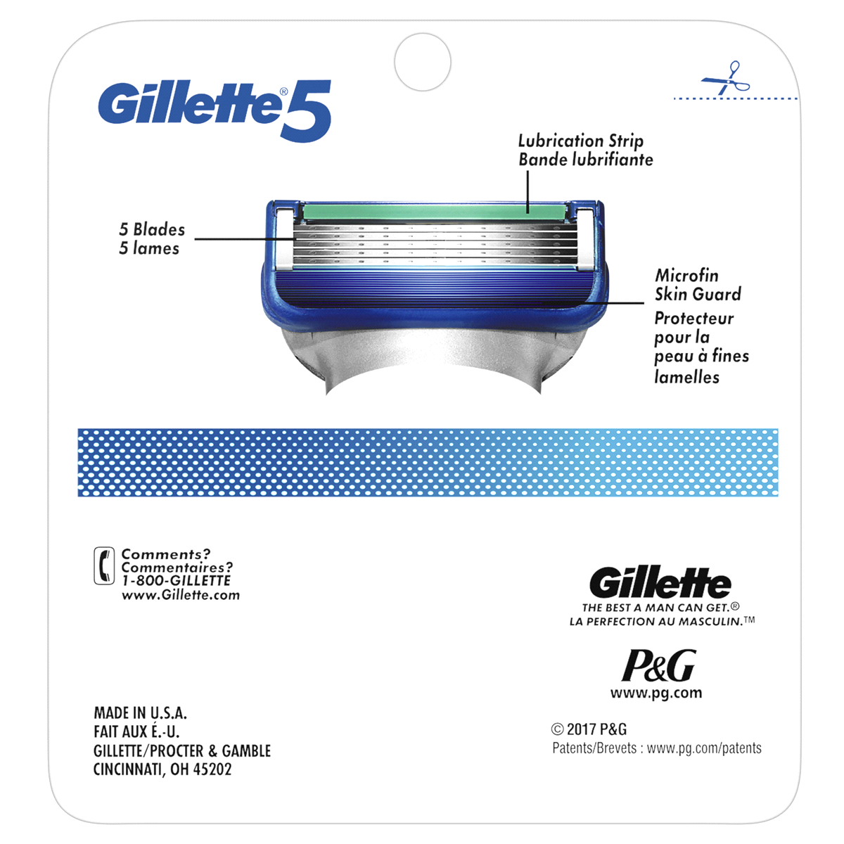 slide 2 of 7, Gillette5 Men's Razor Blade Refills, 8 ct