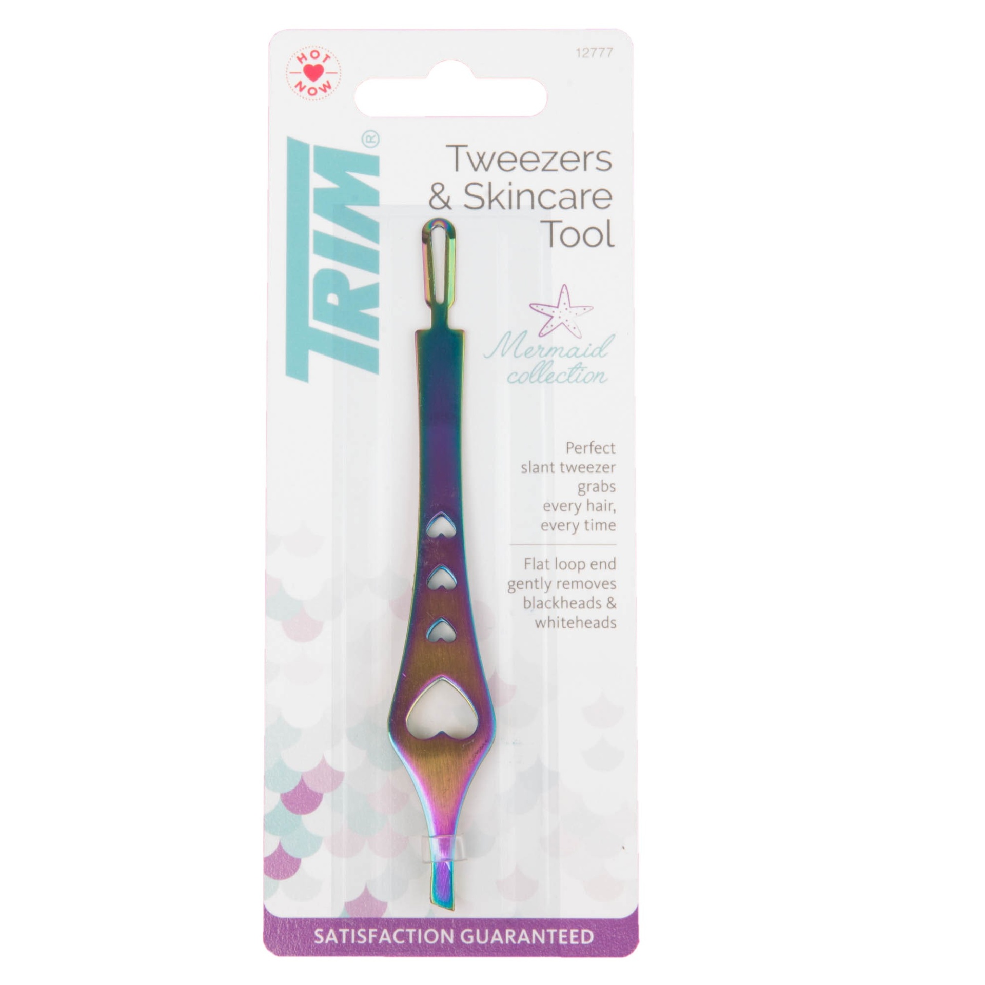 slide 1 of 2, Trim Slant Tweezers with Skincare Tool End, 1 ct