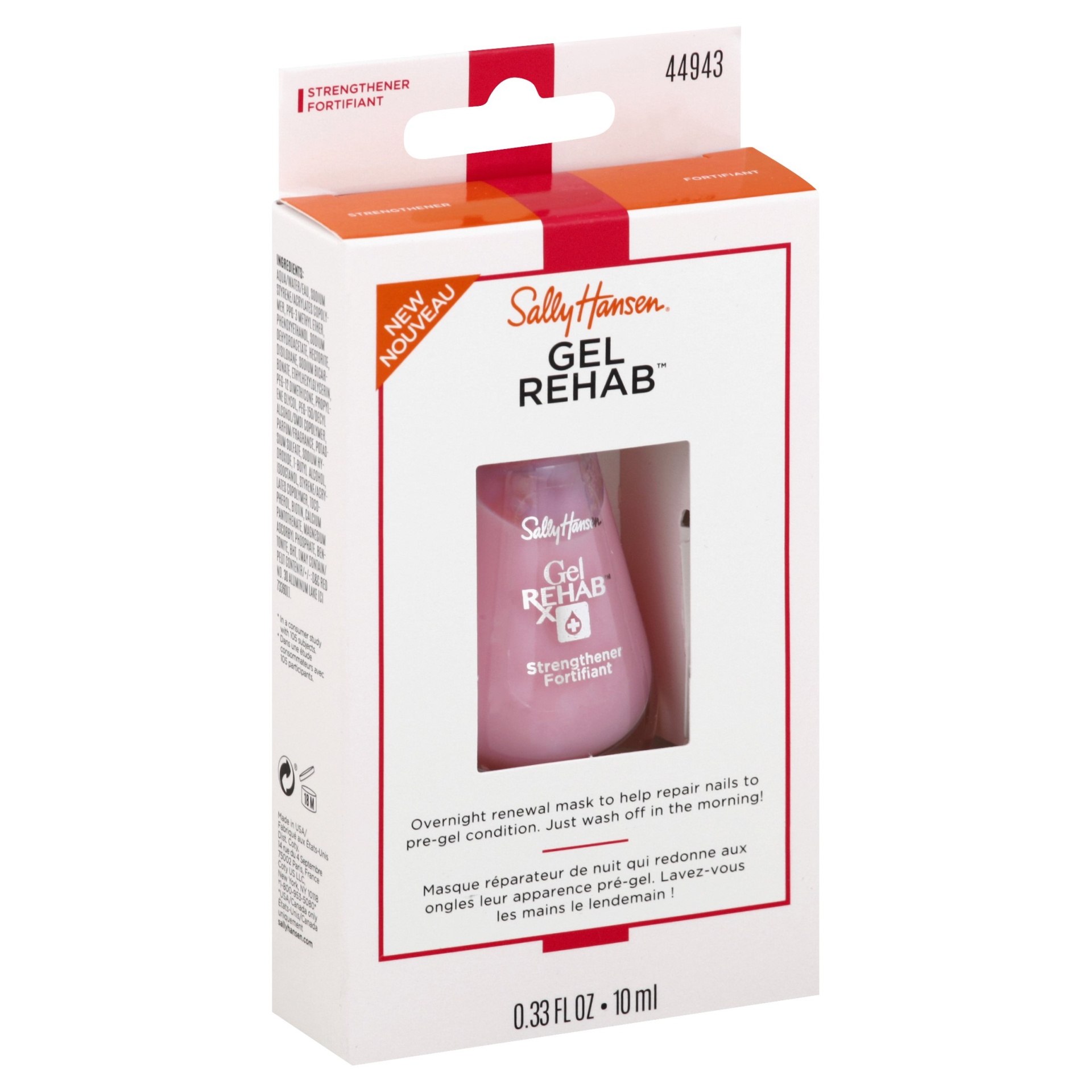 slide 1 of 1, Sally Hansen Nail Treatment 44943 Gel Rehab, 0.33 oz