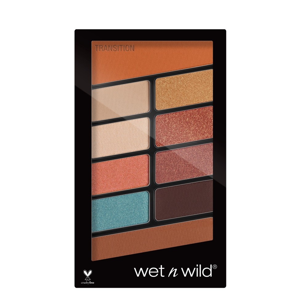 slide 2 of 3, wet n wild Color Icon 10-Pan Eyeshadow Palette- Not A Basic Peach, 1 ct