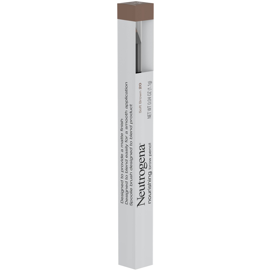 slide 5 of 6, Neutrogena Nourishing Eyebrow Pencil and Brush Soft Brown, 1 ct