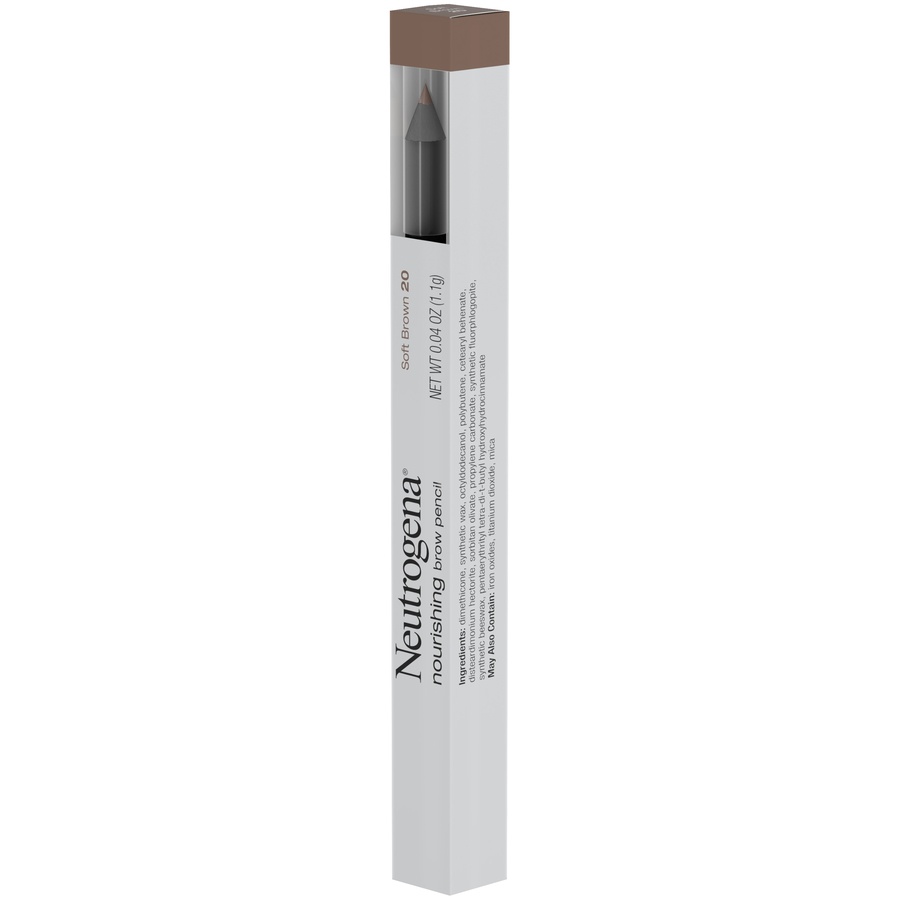 slide 6 of 6, Neutrogena Nourishing Eyebrow Pencil and Brush Soft Brown, 1 ct