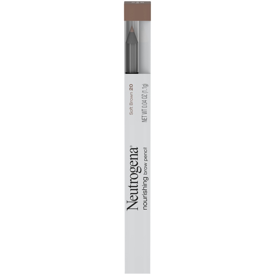 slide 1 of 6, Neutrogena Nourishing Eyebrow Pencil and Brush Soft Brown, 1 ct