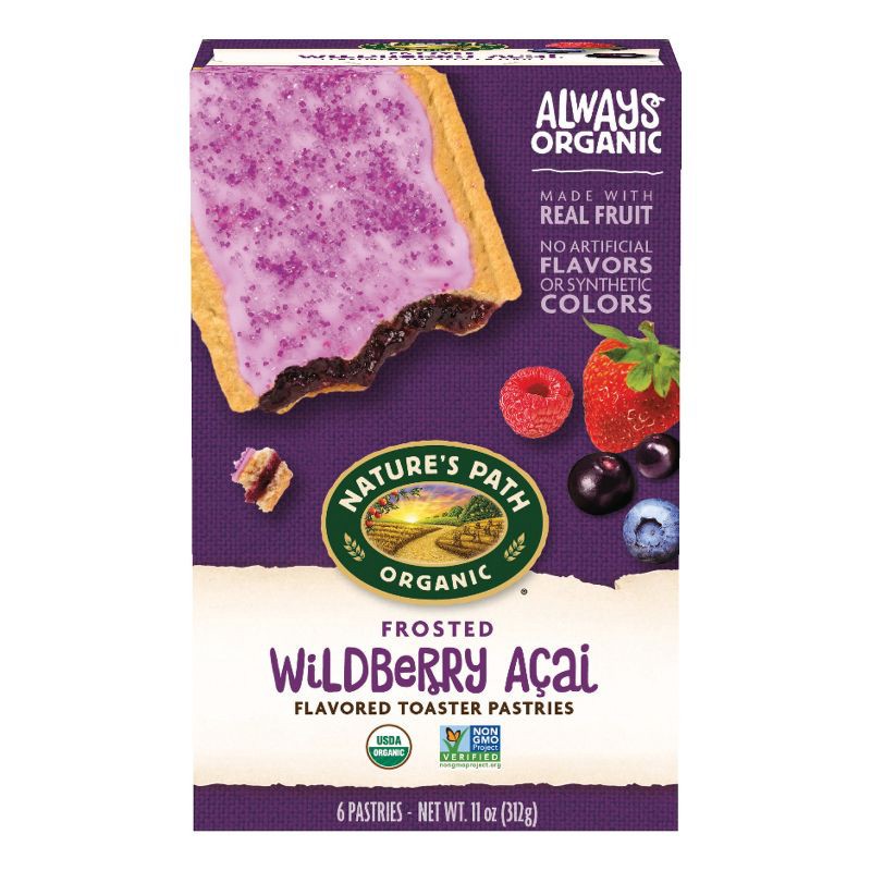 slide 1 of 4, Nature's Path Organic Toaster Pastries Frosted Wildberry Acai - 6ct, 6 ct