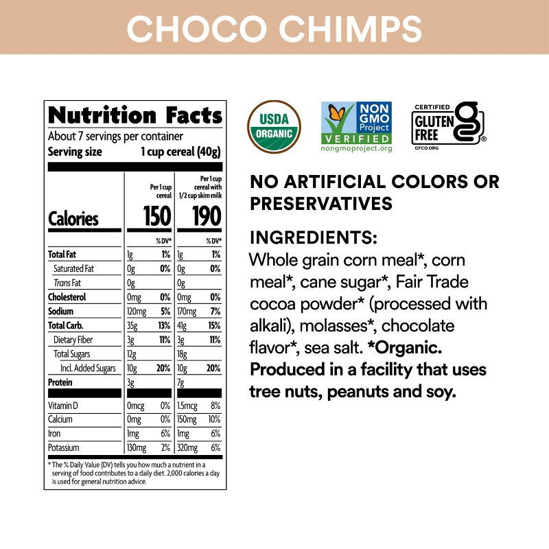 slide 3 of 5, Nature's Path EnviroKidz Choco Chimps Breakfast Cereal - 10oz, 10 oz