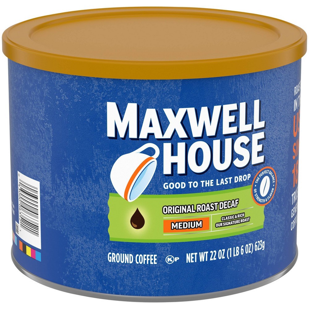 slide 3 of 8, Maxwell House Original Medium Roast Ground Coffee - Decaf - 22oz, 22 oz