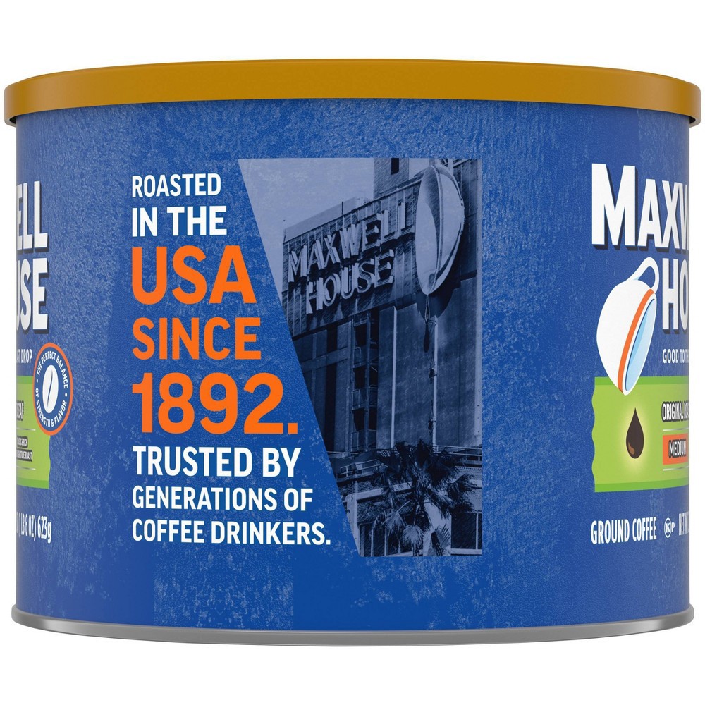 slide 6 of 8, Maxwell House Original Medium Roast Ground Coffee - Decaf - 22oz, 22 oz