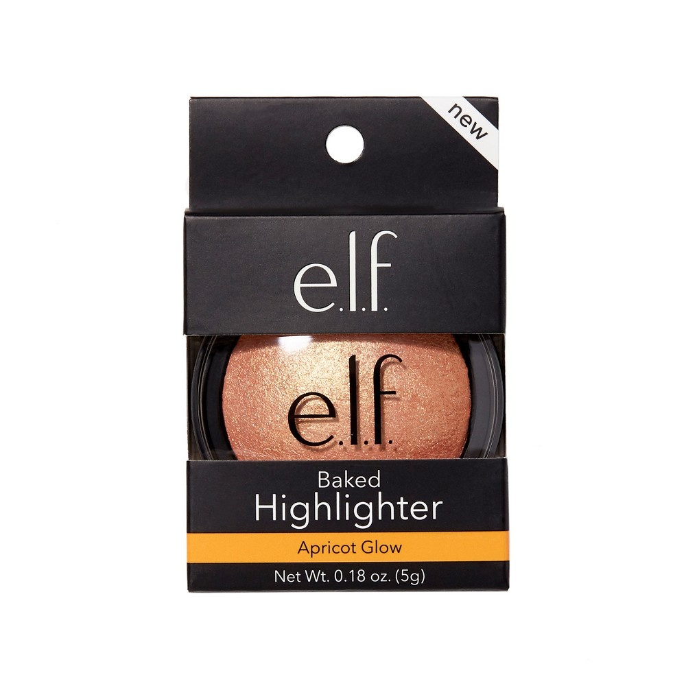 slide 7 of 7, e.l.f. Baked Highlighter Apricot Glow, 0.18 oz