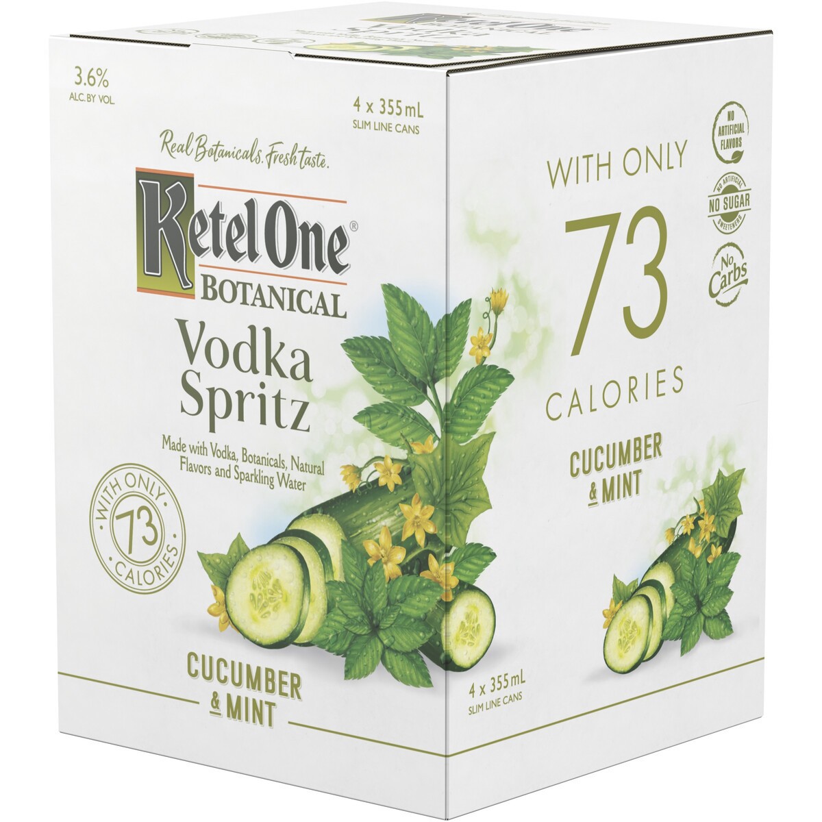 slide 4 of 5, Ketel One Botanical Vodka Spritz Cucumber & Mint, 4 ct; 12 oz