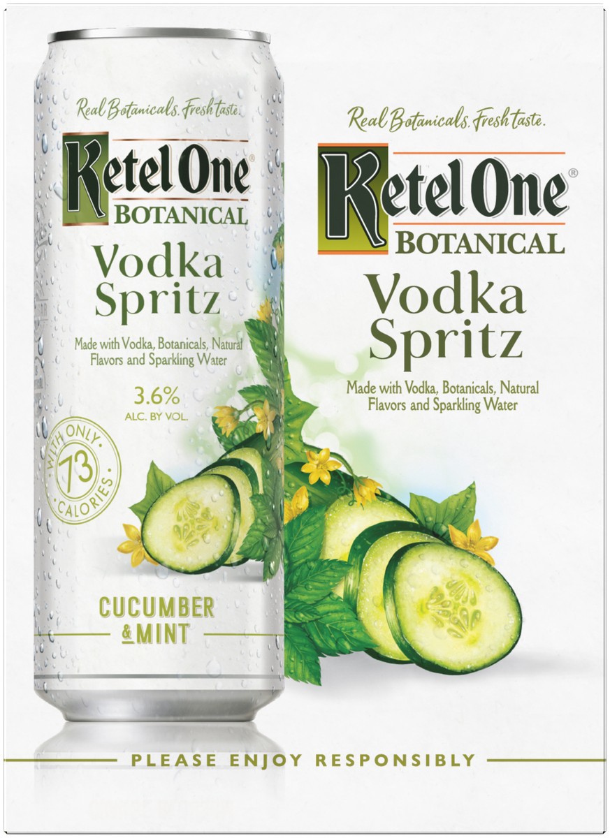 slide 5 of 5, Ketel One Botanical Vodka Spritz Cucumber & Mint, 4 ct; 12 oz