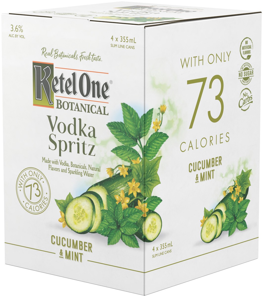 slide 2 of 5, Ketel One Botanical Vodka Spritz Cucumber & Mint, 4 ct; 12 oz
