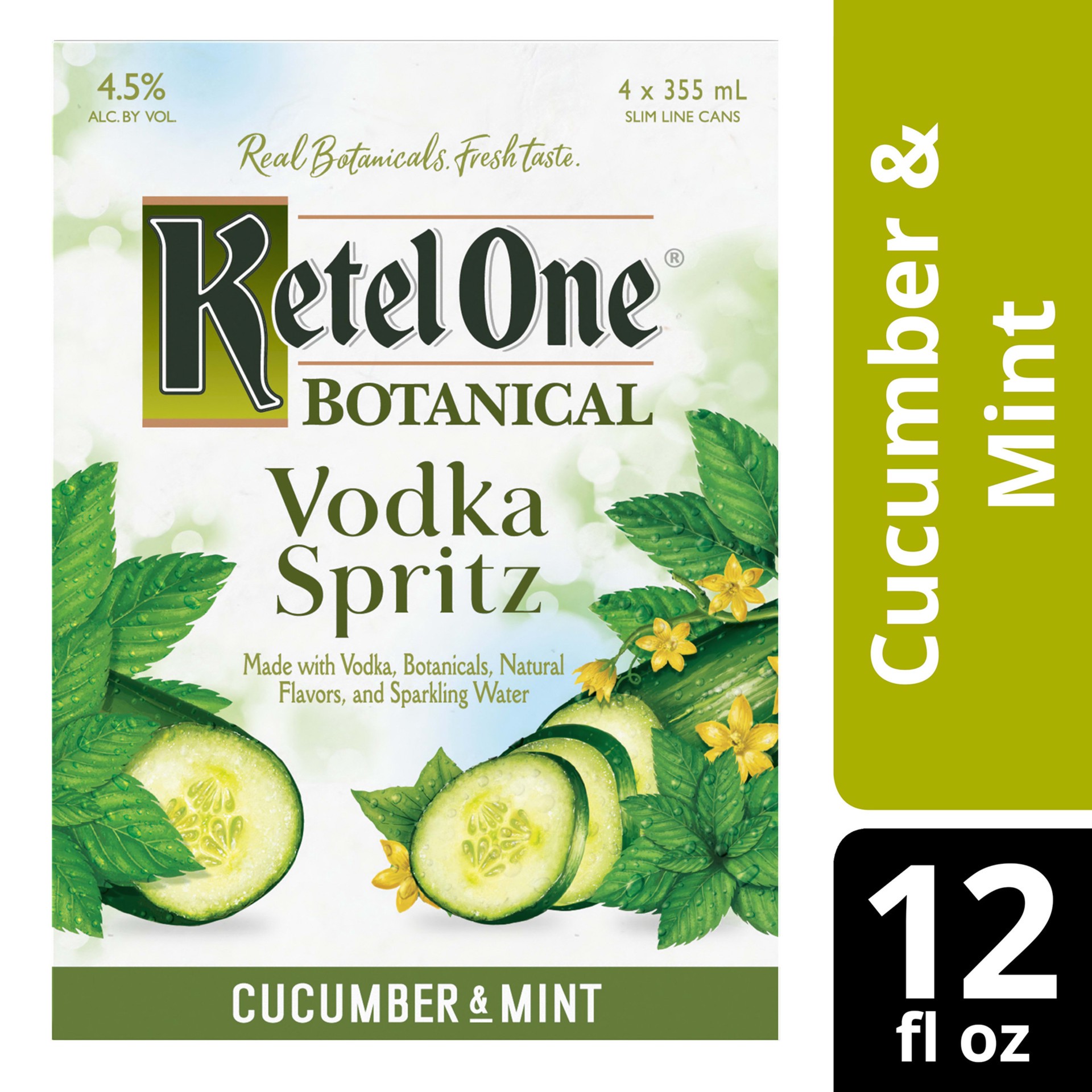 slide 1 of 5, Ketel One Botanical Vodka Spritz Cucumber & Mint, 4 ct; 12 oz
