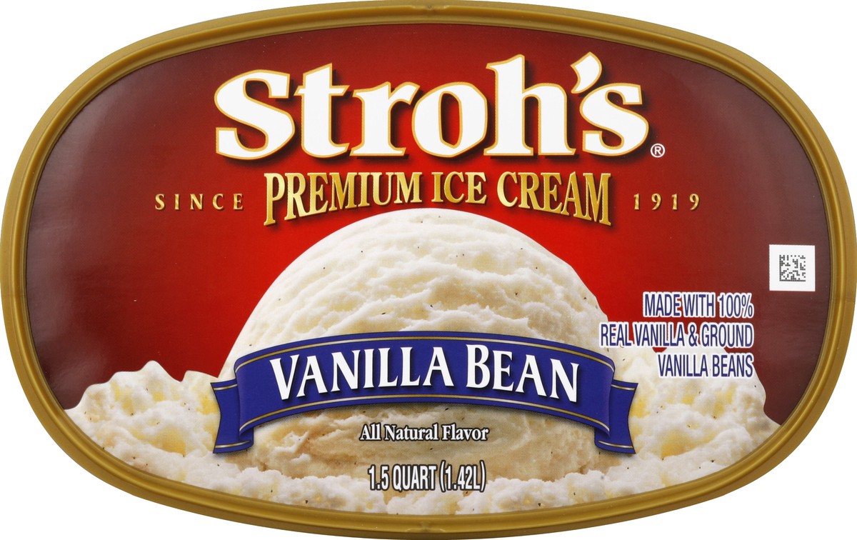 slide 5 of 5, STROHS Stroh's Vanilla Bean Ice Cream 48 oz., 48 oz