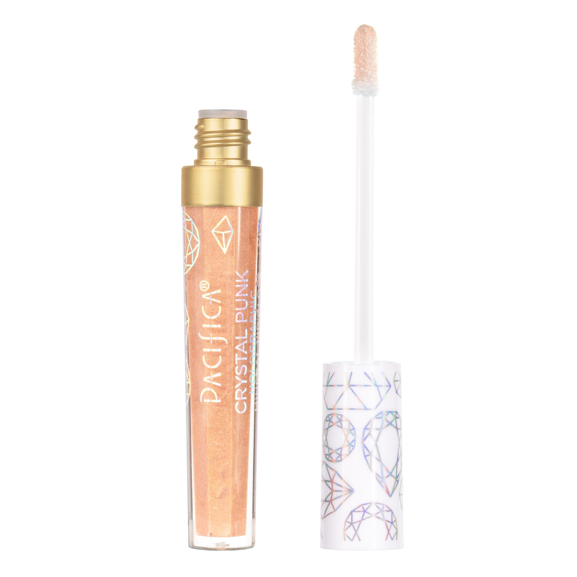 slide 1 of 2, Pacifica Crystal Punk Holographic Mineral Lip Gloss, 0.14 oz