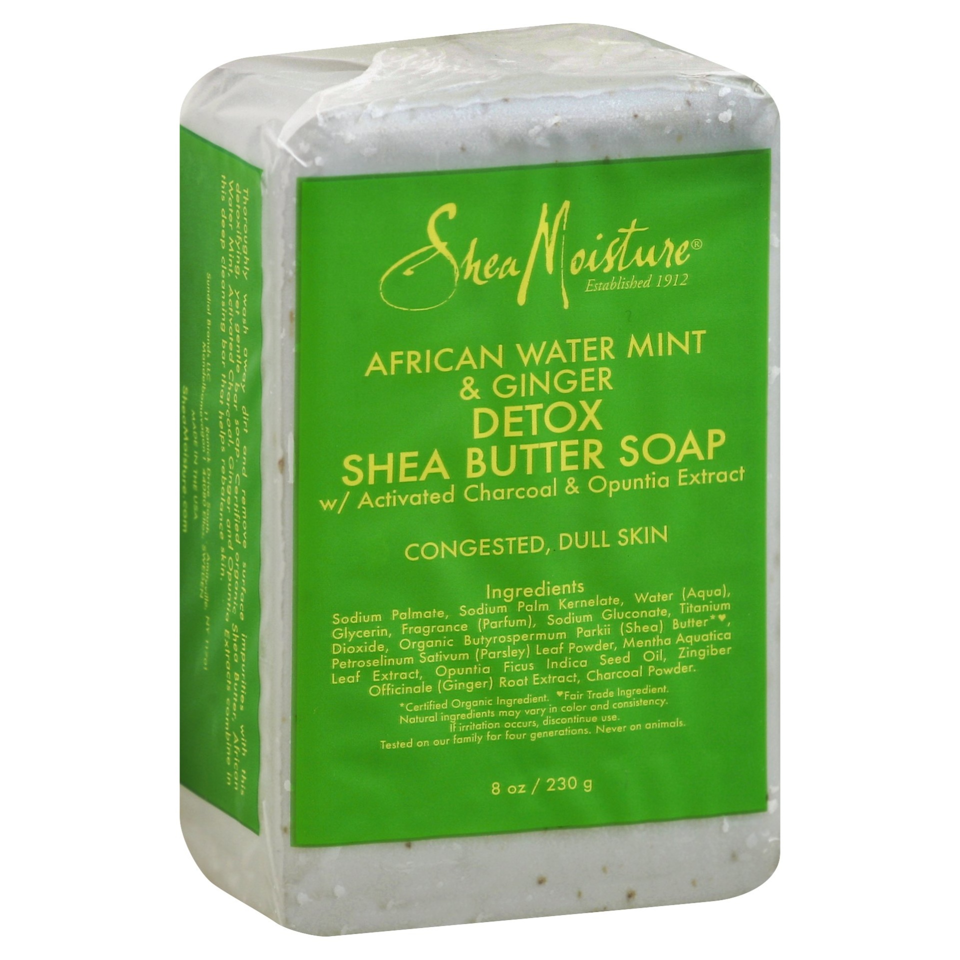 slide 1 of 2, SheaMoisture African Water Mint & Ginger Detox Shea Butter Soap, 8 oz