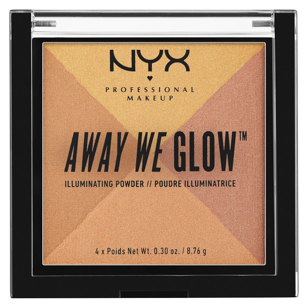 slide 1 of 3, NYX Professional Makeup Professional Makeup Away We Glow Illuminating Powder Candlelit, 1.2 oz