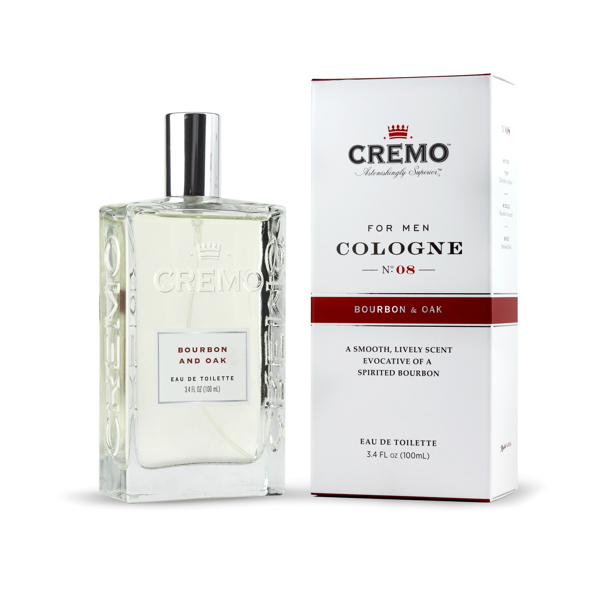 slide 1 of 5, Cremo Bourbon & Oak Men's Spray Cologne - 3.4 fl oz, 3.4 fl oz