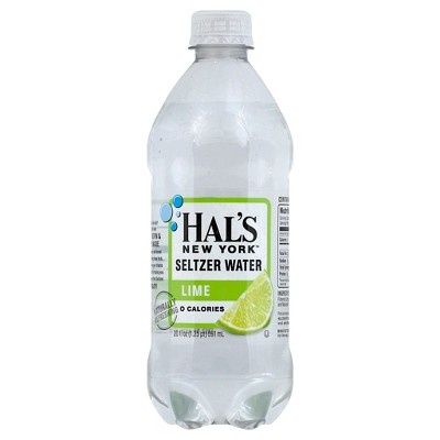 slide 1 of 2, Hal's New York Lime Seltzer Water Bottle, 20 fl oz