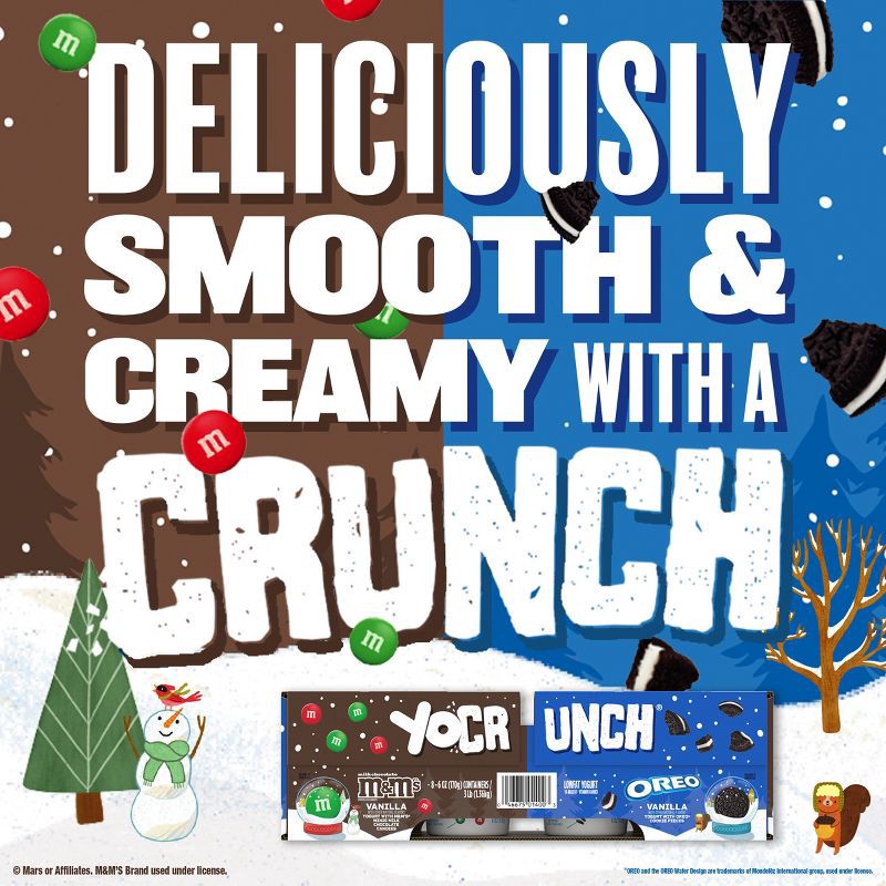 slide 3 of 15, YoCrunch Low Fat Vanilla with OREO and M&Ms Yogurt Variety Pack - 8ct/4oz Cups, 8 ct; 4 oz