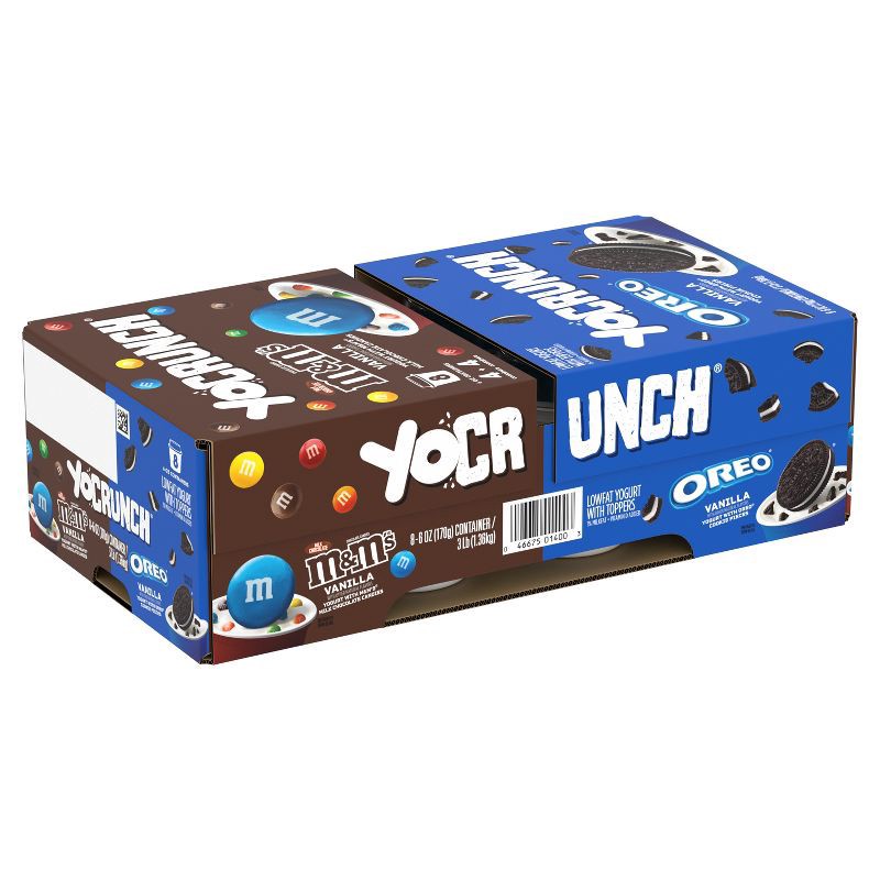 slide 14 of 15, YoCrunch Low Fat Vanilla with OREO and M&Ms Yogurt Variety Pack - 8ct/4oz Cups, 8 ct; 4 oz