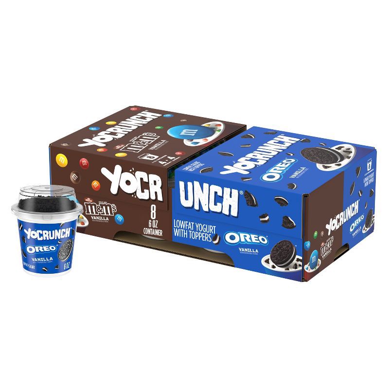 slide 15 of 15, YoCrunch Low Fat Vanilla with OREO and M&Ms Yogurt Variety Pack - 8ct/4oz Cups, 8 ct; 4 oz