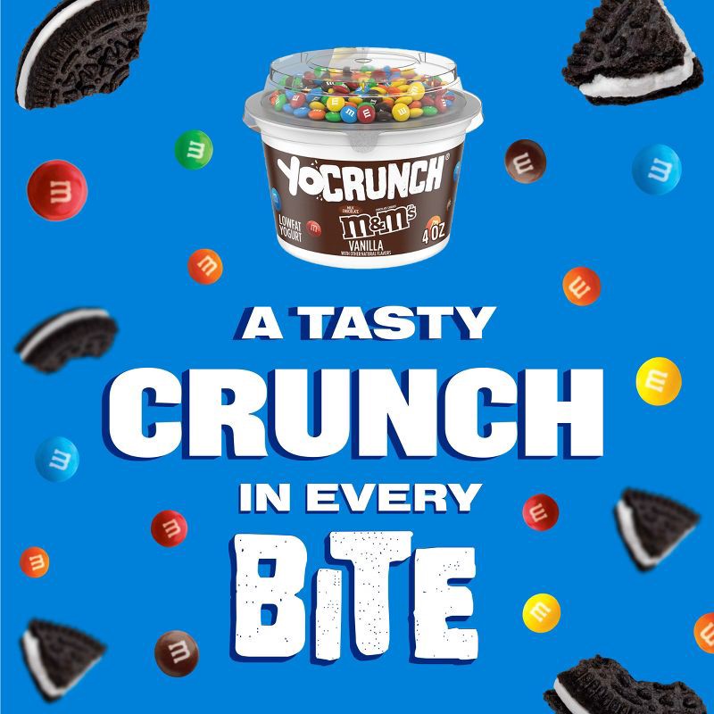 slide 4 of 15, YoCrunch Low Fat Vanilla with OREO and M&Ms Yogurt Variety Pack - 8ct/4oz Cups, 8 ct; 4 oz