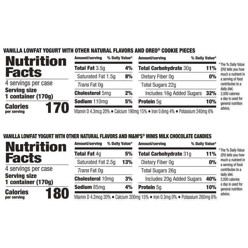 slide 7 of 9, YoCrunch Low Fat Vanilla with OREO and M&Ms Yogurt Variety Pack - 8ct/48oz Cups, 8 ct; 48 oz