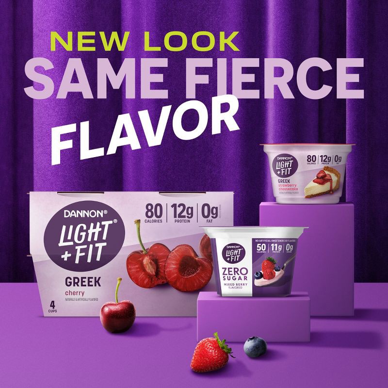 slide 8 of 13, Light + Fit Nonfat Gluten-Free Vanilla Greek Yogurt - 14g Protein 32oz, 14 gram, 32 oz