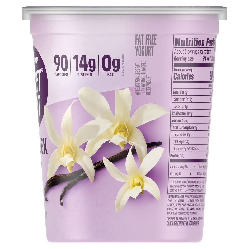 slide 11 of 13, Light + Fit Nonfat Gluten-Free Vanilla Greek Yogurt - 14g Protein 32oz, 14 gram, 32 oz