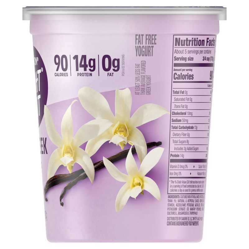 slide 5 of 11, Light + Fit Nonfat Gluten-Free Vanilla Greek Yogurt - 32oz Tub, 32 oz