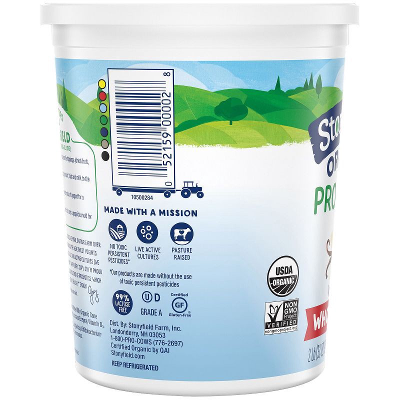 slide 3 of 9, Stonyfield Organic Probiotic Vanilla Whole Milk Yogurt - 32oz, 32 oz