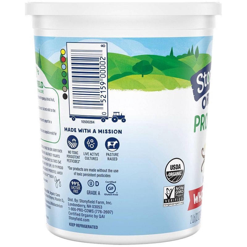 slide 5 of 9, Stonyfield Organic Probiotic Vanilla Whole Milk Yogurt - 32oz, 32 oz